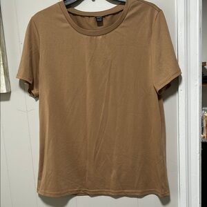 SHEIN Tan Short Sleeve Tee